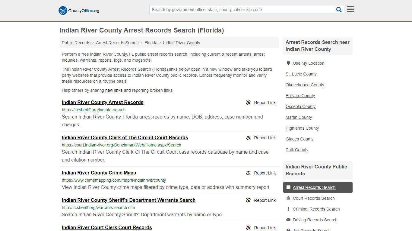 Arrest Records Search - Indian River County, FL (Arrests ...